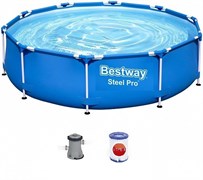 Каркасный бассейн Steel Pro Frame Pool Bestway 5612E +фильтр-насос (396х84см) Каркасный бассейн Steel Pro Frame Pool Bestway 5612E +фильтр-насос (396х84см)