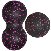 MFS-105 Набор массажных мячиков 8см + 8х16см (розовый) (E33008)