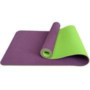 Коврик для йоги ТПЕ 183х61х0,6 см (фиолетово/салатовый) E33588
