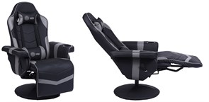 Кресло игровое Cactus CS-CHR-GS200BLG цвет: черно-красный, обивка: эко.кожа, блин металл черный подст.для ног