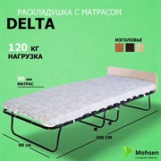 Раскладушка / складная кровать с матрасом DELTA 200x90см + ремешок