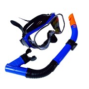 E39247-1 Набор для плавания взрослый маска+трубка (ПВХ) (синий)