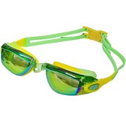 B31549-C Очки для плавания взрослые с зеркальными стёклами (желто/зеленые)