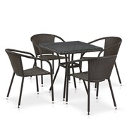 Комплект плетеной мебели T282BNT/Y137C-W53 Brown 4Pcs