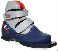 Ботинки лыжные 75мм KIDS сине-серебряный р.31