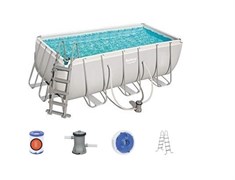 Каркасный бассейн Bestway 56456 + фильтр-насос, лестница. (412х201х122см)