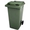 Бак / контейнер для мусора с крышкой и с колесами 240 л зеленый - фото 100592