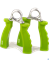 Эспандер кистевой пружинный ES-301, пара, жесткая ручка, зеленый - фото 102715