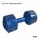 Гантель (корпус пластик) 5кг, 1шт, синий - фото 118985