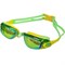 B31549-C Очки для плавания взрослые с зеркальными стёклами (желто/зеленые) - фото 120720