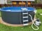Морозоустойчивый бассейн Лагуна 2,5 х 1,25м- платина, пленка мрамор 0/4 мм / + скиммер, фильтр песочный, лестница, песок - фото 134054