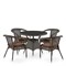 Комплект плетеной мебели Лион-1A T220CT/Y32-W53 Brown (4+1) - фото 136734