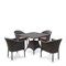 Комплект плетеной мебели T197BT/Y350A-W53 Brown (4+1) - фото 136913