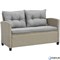 Плетеный комплект мебели с диваном из искусственного ротанга AFM-804B Beige - фото 138841