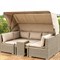 Диван-трансформер из искусственного ротанга AFM-320 Beige - фото 139156