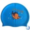 Шапочка для плавания силиконовая с рисунком RH-С30 (голубая) - фото 88496